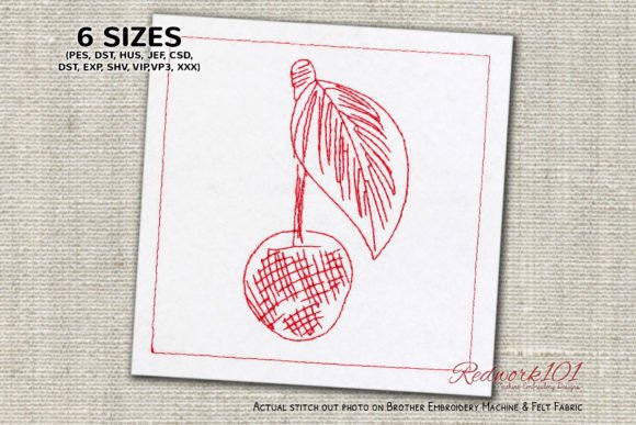 Cherry Fruit Redwork Embroidery: A Designer’s Review