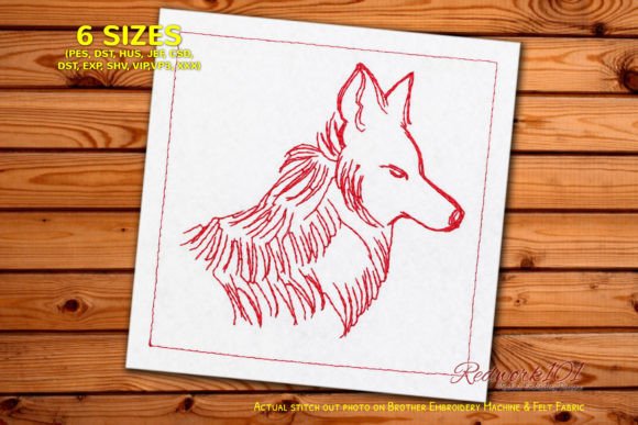 Review: Abstract Coyote Redwork Embroidery for Gifts