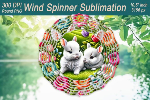 Review: Easter Embroidery Bunny Wind Spinner PNG