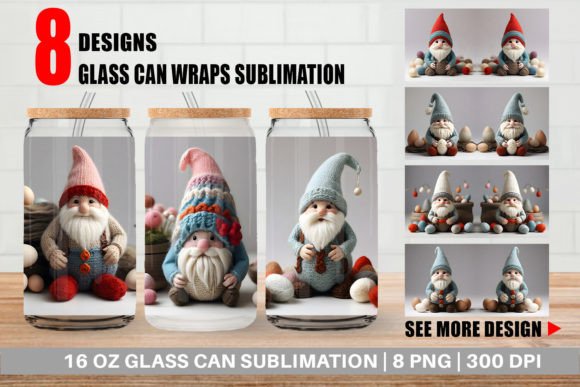Review: Glass Can Easter Gnome Embroidery for Holiday Sales