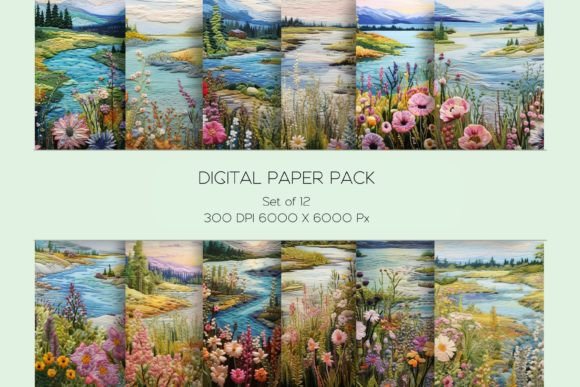 Review: Meadow Landscape Embroidery Paper Set