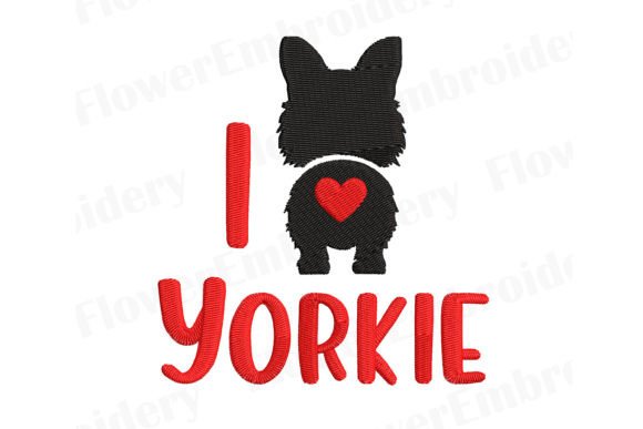 Review: Yorkie Dog Machine Embroidery I Love Dog