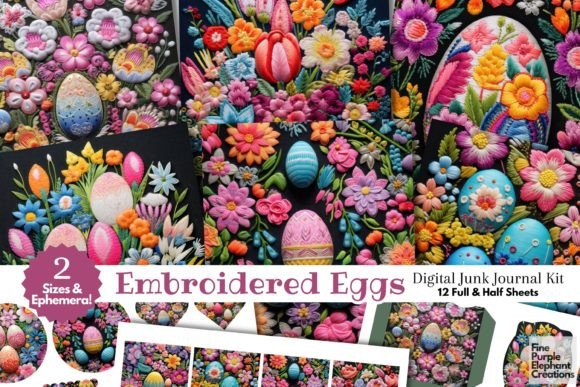 Reviewing Embroidery Spring Easter Egg Junk Page for Holiday Crafts