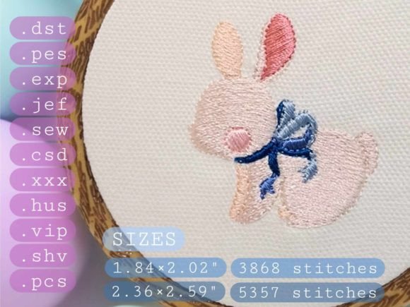 Reviewing the Bunny Machine Embroidery Design File